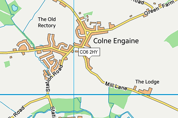 CO6 2HY map - OS VectorMap District (Ordnance Survey)