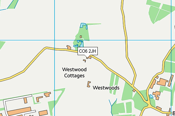CO6 2JH map - OS VectorMap District (Ordnance Survey)