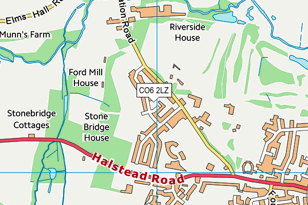 CO6 2LZ map - OS VectorMap District (Ordnance Survey)