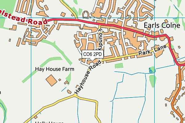 CO6 2PD map - OS VectorMap District (Ordnance Survey)