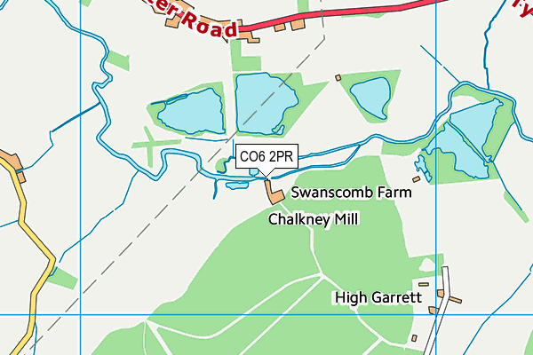 CO6 2PR map - OS VectorMap District (Ordnance Survey)