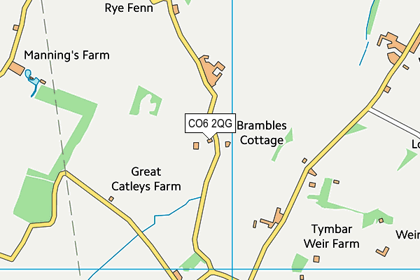 CO6 2QG map - OS VectorMap District (Ordnance Survey)