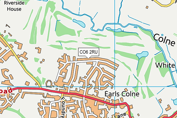 CO6 2RU map - OS VectorMap District (Ordnance Survey)