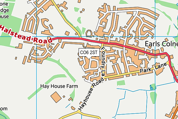 CO6 2ST map - OS VectorMap District (Ordnance Survey)