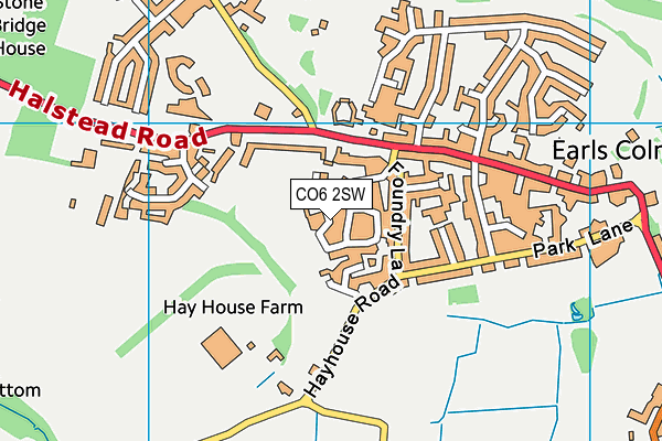 CO6 2SW map - OS VectorMap District (Ordnance Survey)