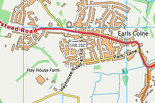 CO6 2SZ map - OS VectorMap District (Ordnance Survey)