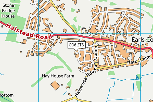 CO6 2TS map - OS VectorMap District (Ordnance Survey)