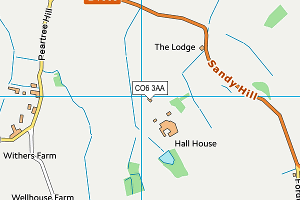 CO6 3AA map - OS VectorMap District (Ordnance Survey)