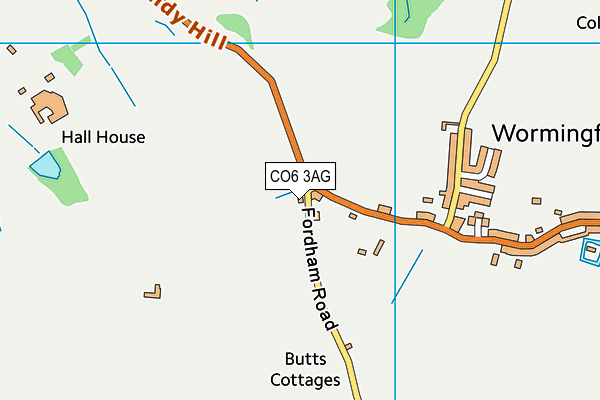 CO6 3AG map - OS VectorMap District (Ordnance Survey)