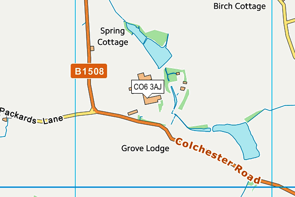 CO6 3AJ map - OS VectorMap District (Ordnance Survey)