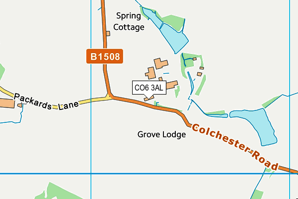 CO6 3AL map - OS VectorMap District (Ordnance Survey)