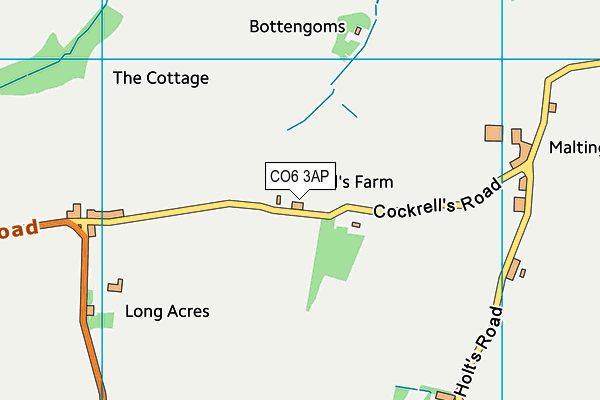 CO6 3AP map - OS VectorMap District (Ordnance Survey)