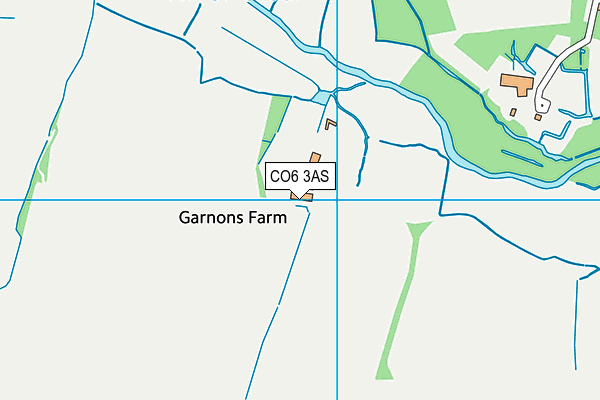 CO6 3AS map - OS VectorMap District (Ordnance Survey)