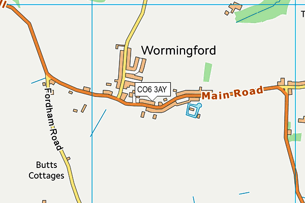 CO6 3AY map - OS VectorMap District (Ordnance Survey)
