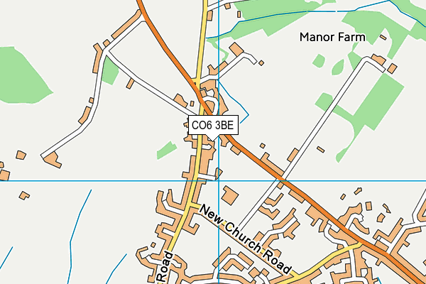 CO6 3BE map - OS VectorMap District (Ordnance Survey)