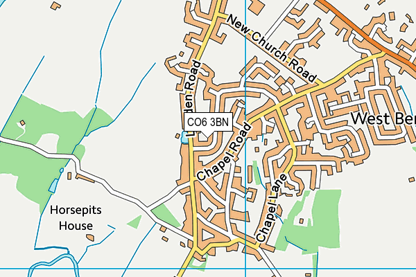 CO6 3BN map - OS VectorMap District (Ordnance Survey)