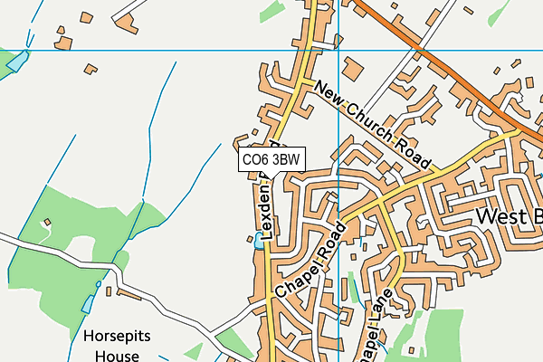 CO6 3BW map - OS VectorMap District (Ordnance Survey)