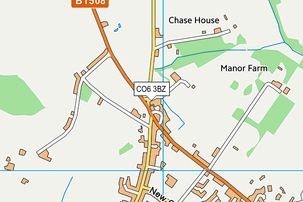 CO6 3BZ map - OS VectorMap District (Ordnance Survey)