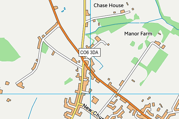 CO6 3DA map - OS VectorMap District (Ordnance Survey)
