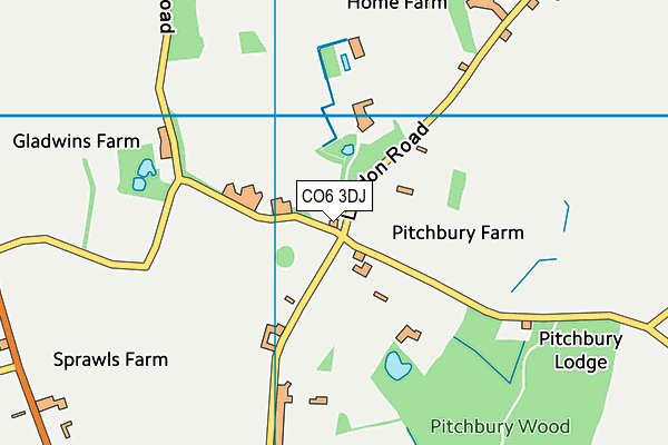 CO6 3DJ map - OS VectorMap District (Ordnance Survey)