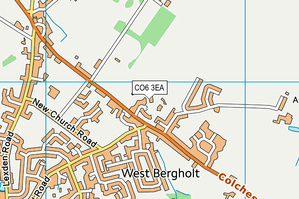 CO6 3EA map - OS VectorMap District (Ordnance Survey)