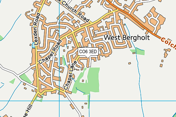CO6 3ED map - OS VectorMap District (Ordnance Survey)