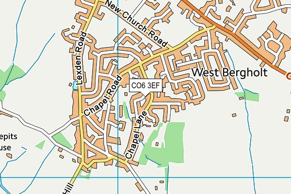 CO6 3EF map - OS VectorMap District (Ordnance Survey)