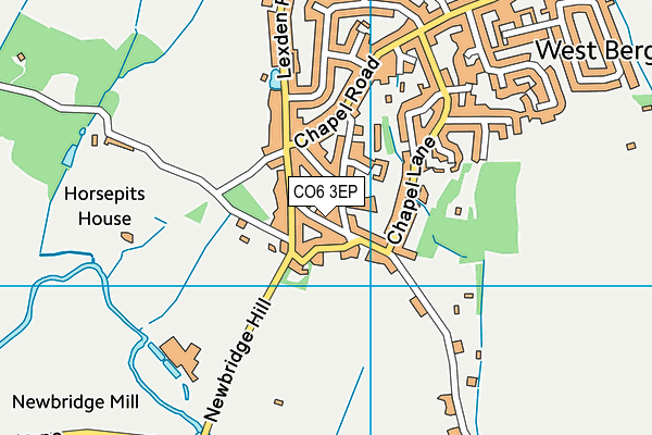 CO6 3EP map - OS VectorMap District (Ordnance Survey)