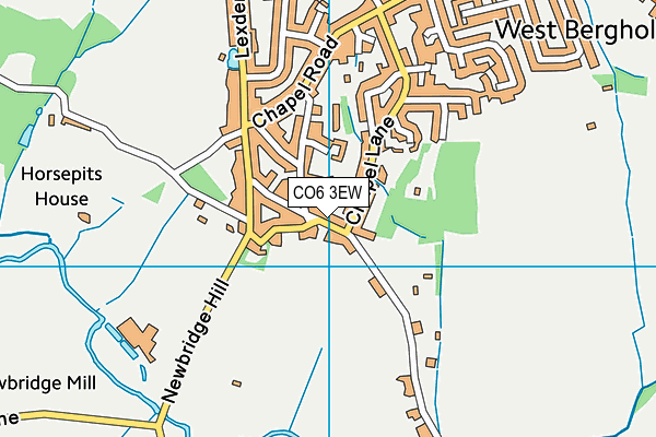 CO6 3EW map - OS VectorMap District (Ordnance Survey)