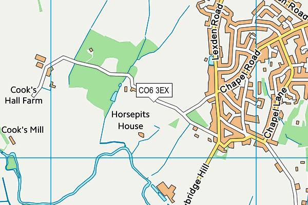 CO6 3EX map - OS VectorMap District (Ordnance Survey)