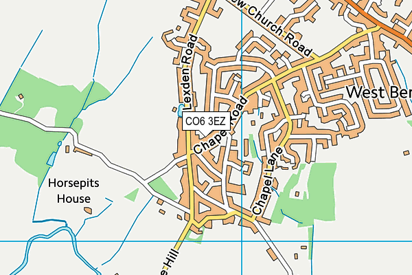 CO6 3EZ map - OS VectorMap District (Ordnance Survey)