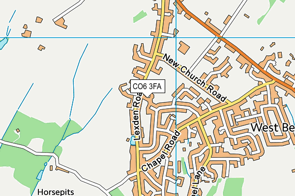 CO6 3FA map - OS VectorMap District (Ordnance Survey)