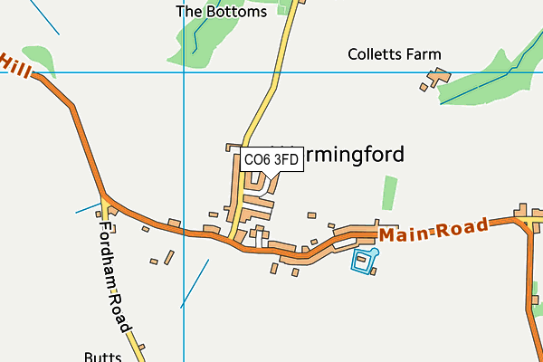 CO6 3FD map - OS VectorMap District (Ordnance Survey)