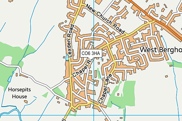 CO6 3HA map - OS VectorMap District (Ordnance Survey)