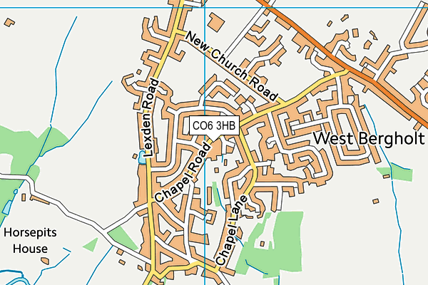 CO6 3HB map - OS VectorMap District (Ordnance Survey)