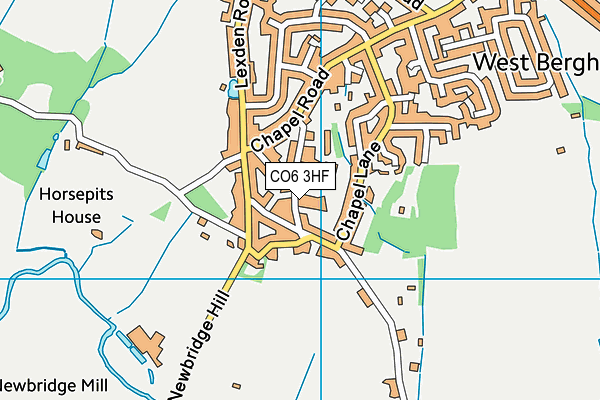 CO6 3HF map - OS VectorMap District (Ordnance Survey)