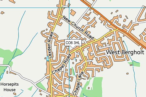 CO6 3HL map - OS VectorMap District (Ordnance Survey)