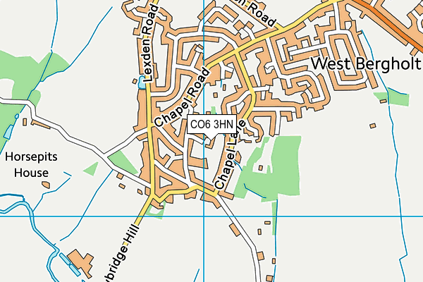 Map of QUEENS RETREAT (WEST BERGHOLT) MANAGEMENT COMPANY LIMITED at district scale