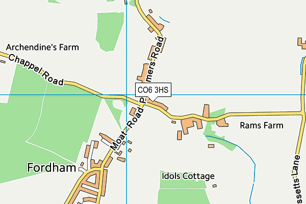 CO6 3HS map - OS VectorMap District (Ordnance Survey)