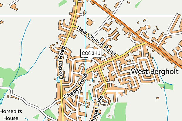 CO6 3HU map - OS VectorMap District (Ordnance Survey)