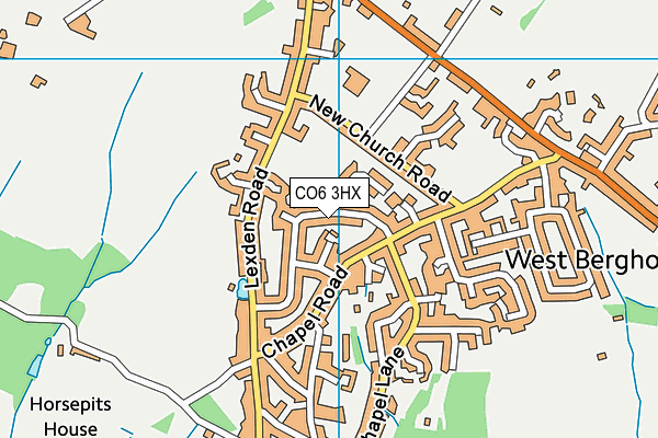CO6 3HX map - OS VectorMap District (Ordnance Survey)