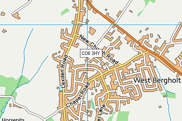 CO6 3HY map - OS VectorMap District (Ordnance Survey)