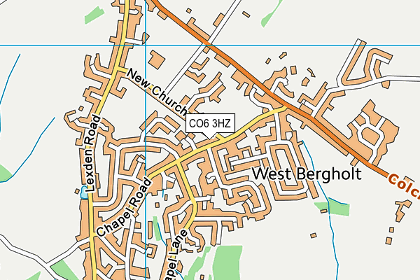 CO6 3HZ map - OS VectorMap District (Ordnance Survey)