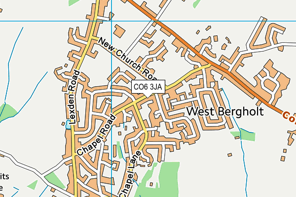 CO6 3JA map - OS VectorMap District (Ordnance Survey)