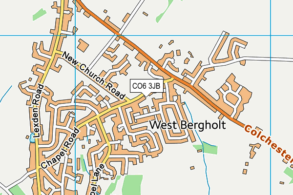CO6 3JB map - OS VectorMap District (Ordnance Survey)