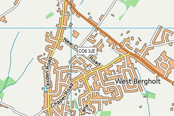 CO6 3JE map - OS VectorMap District (Ordnance Survey)