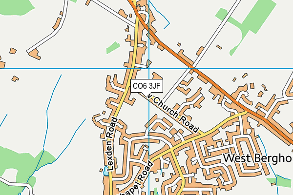 CO6 3JF map - OS VectorMap District (Ordnance Survey)