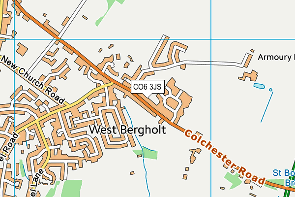 CO6 3JS map - OS VectorMap District (Ordnance Survey)