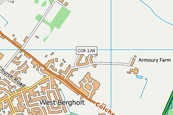 CO6 3JW map - OS VectorMap District (Ordnance Survey)
