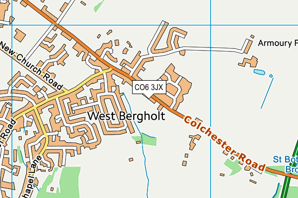CO6 3JX map - OS VectorMap District (Ordnance Survey)